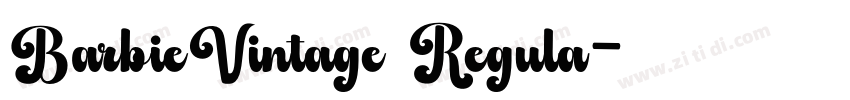 BarbieVintage Regula字体转换